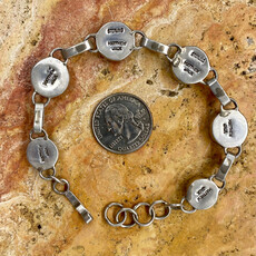 9" multi-stone link inlay bracelet - Mathew Jack