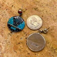 Erwin Tsosie Multistone Inlay Circle Earrings