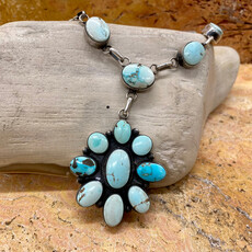 Dry Creek turquoise necklace w/ large pendant