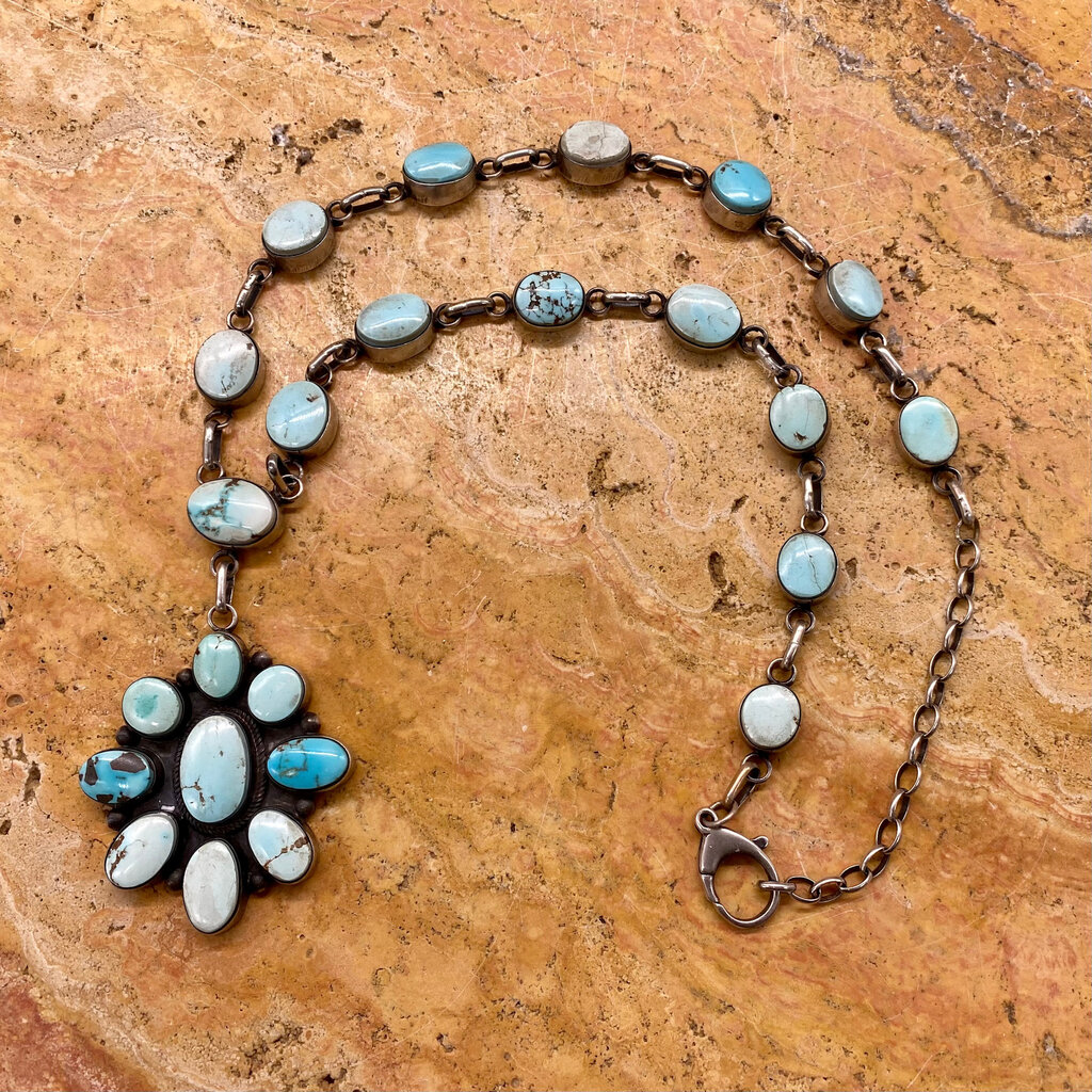 Dry Creek turquoise necklace w/ large pendant