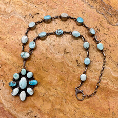 Dry Creek turquoise necklace w/ large pendant