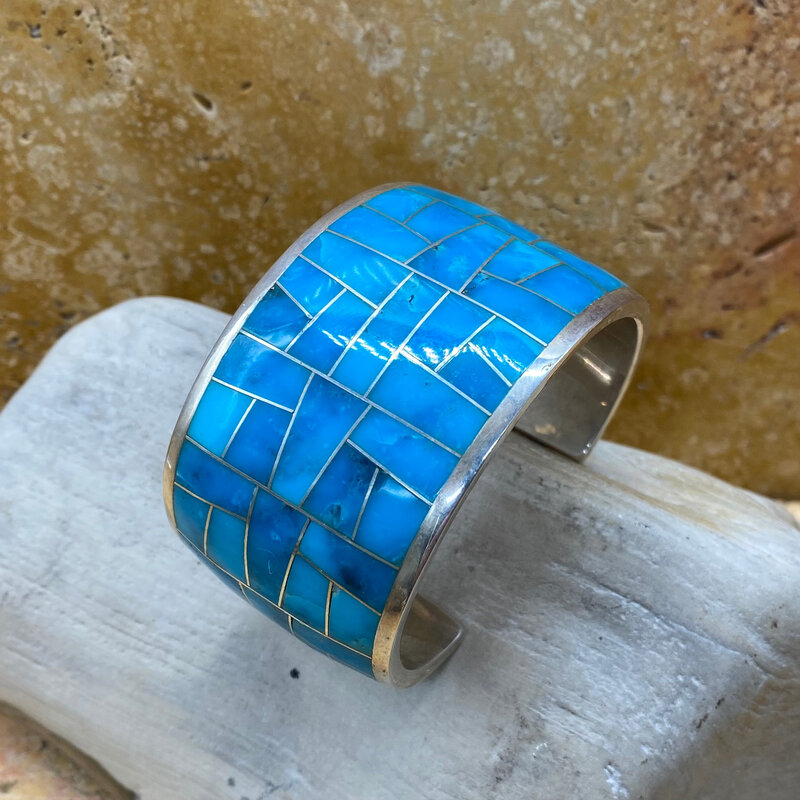 Nakazari Turquoise Inlay Cuff - 6.25"