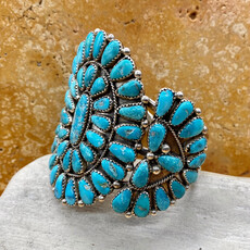 Turquoise Cluster Bracelet by Justine Wilson - 6.5"