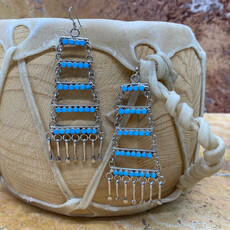 5 tier Zuni turquoise earrings