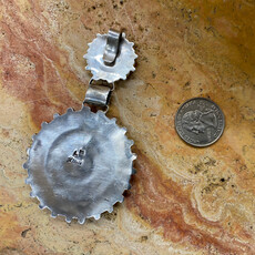 2 Flower Turquoise Cluster Pendant by Lorraine Waatsa