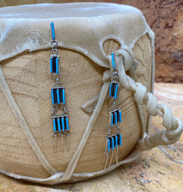 Zuni 10 Stone Turquoise Earrings-Ashley Laate