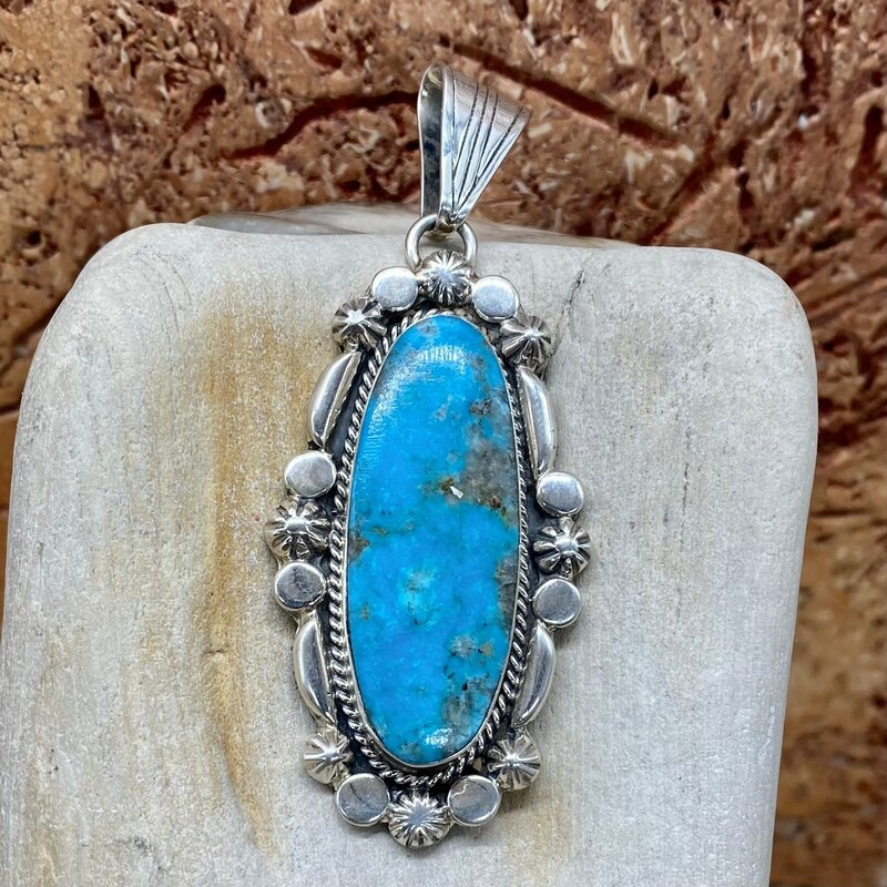 Large Oval Turquoise Pendant