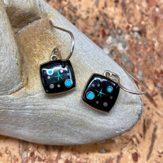 Onyx/Opal/Turquoise Inlayed Pendant & Earring Set