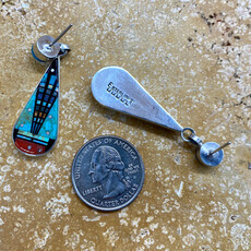 Micro inlay teardrop earrings