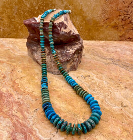 28" Multi-Turquoise Wafer Necklace