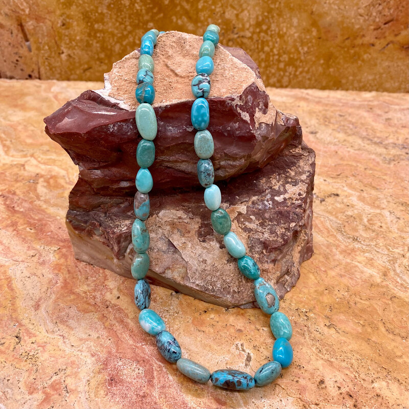 20" Turquoise Nugget Necklace