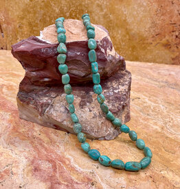 20" Green Turquoise Bead Necklace