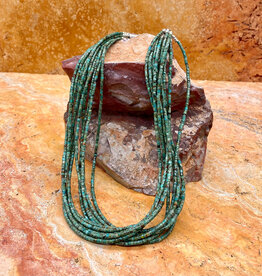 20" (10 Strand) Turquoise Heishi Necklace
