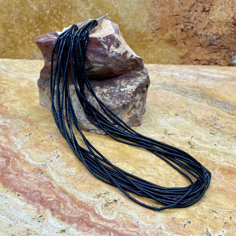 27" 10-Strand Jet Necklace