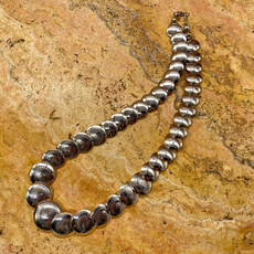 22" Sterling Silver Flat Disc Necklace