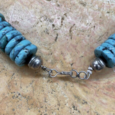 19" Wafer Turquoise  Necklace