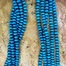 30" 5-Strand Turquoise Heishi Bead Necklace