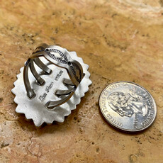 Navajo Coral Cluster Ring - 8.25 Tom Lewis