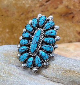 Zuni #8 Turquoise Ring - 8.25