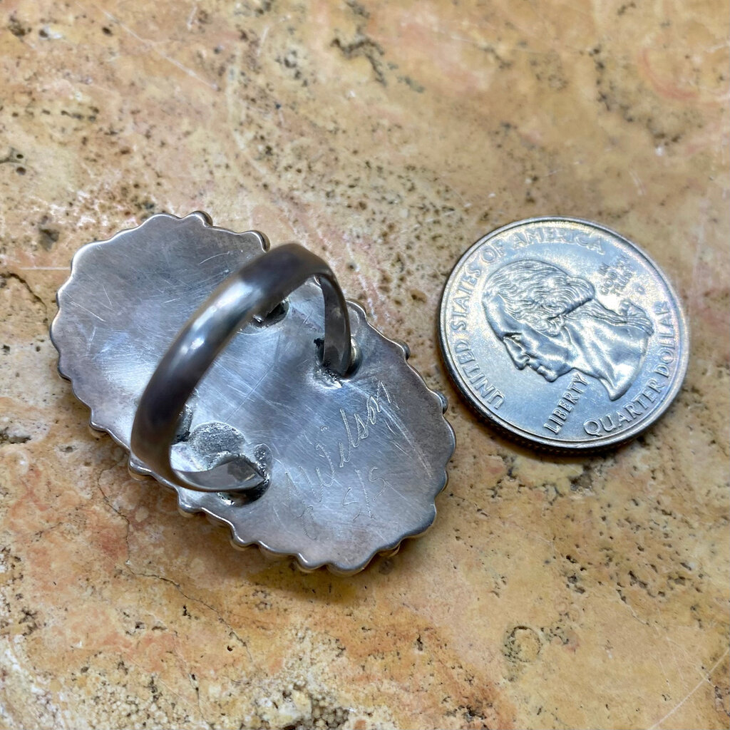 Zuni Turquoise Flower Ring - 8