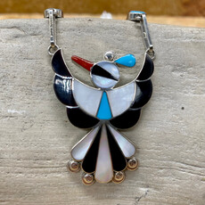 Zuni Inlayed Thunderbird Necklace & Earrings