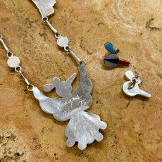 Zuni Inlayed Thunderbird Necklace & Earrings