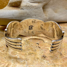 Wide Sterling 6.5" Cuff with Turquoise