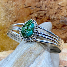 Teardrop Sonoran Turquoise Cuff - 7.25"