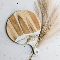 Round Cheese Acacia Board -