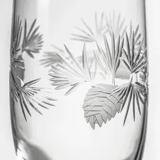 Etched Icy Pine Champagne Flute