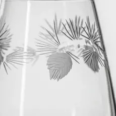 Etched Icy Pine Stemless Wine Glass