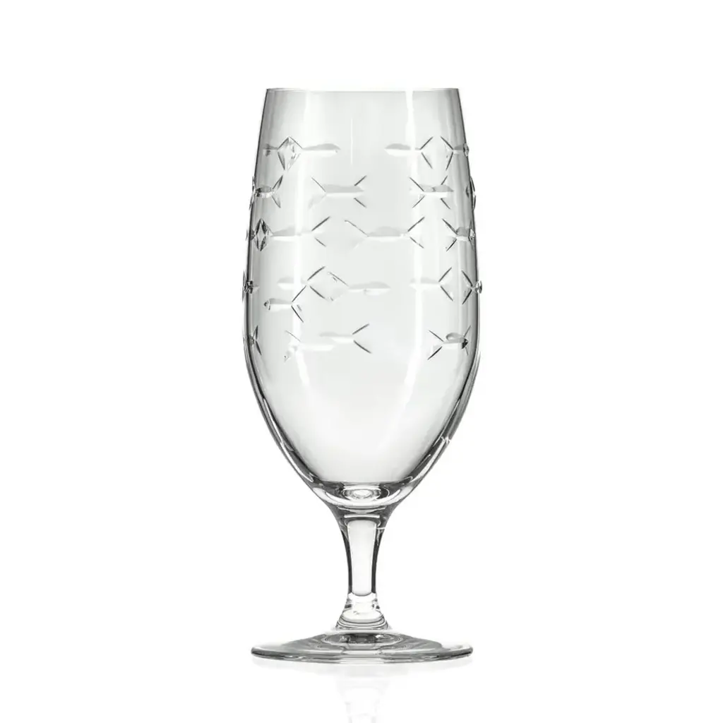 School of Fish 16oz Footed Ice Tea Glass