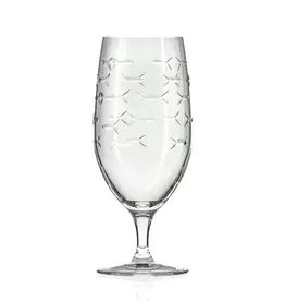 School of Fish 16oz Footed Ice Tea Glass