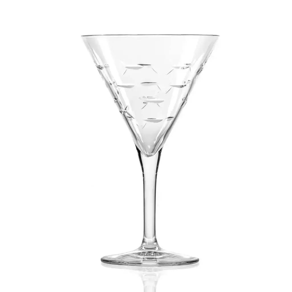 School of Fish Martini Glass
