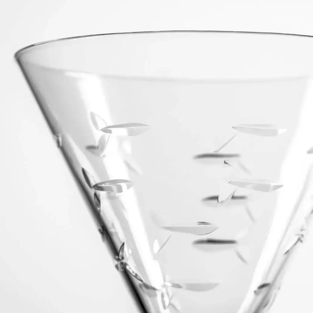 School of Fish Martini Glass