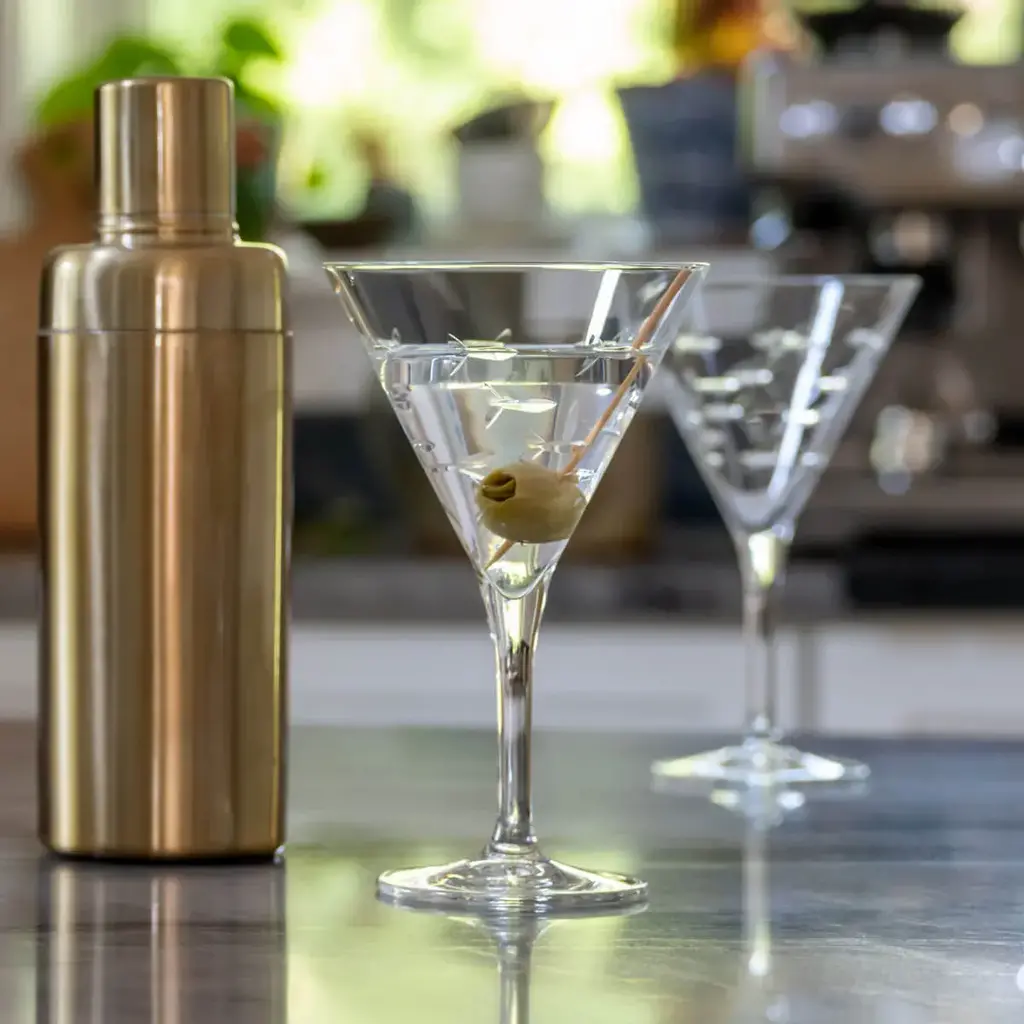 School of Fish Martini Glass