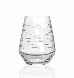 School of Fish Stemless Wine Glass