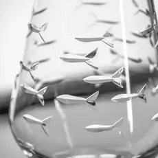 School of Fish Stemless Wine Glass