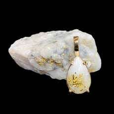 Gold Quartz Pendant (G3)  P17*11Q