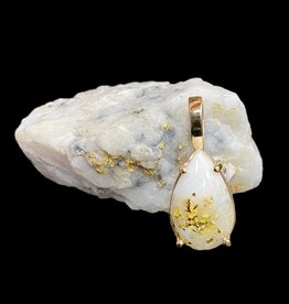Gold Quartz Pendant (G3)  P17*11Q