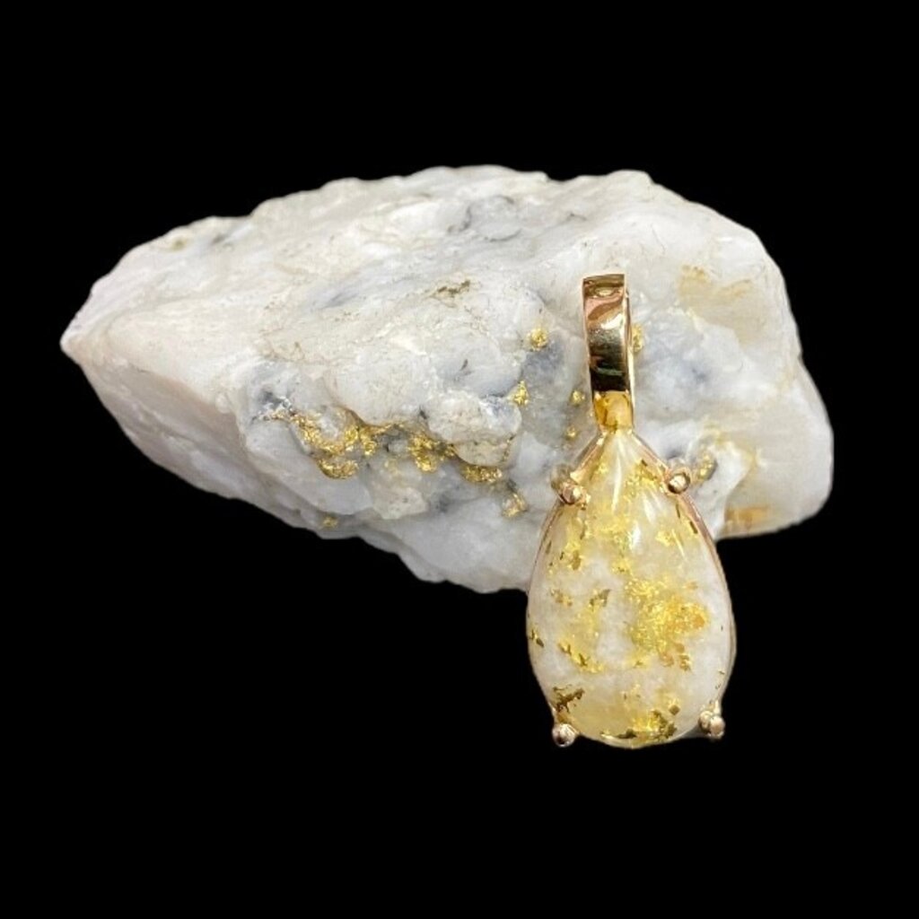 Gold Quartz Pendant (G3)  P17*11Q