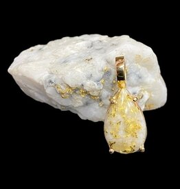Gold Quartz Pendant (G3)  P17*11Q