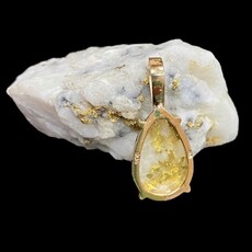 Gold Quartz Pendant (G3)  P17*11Q