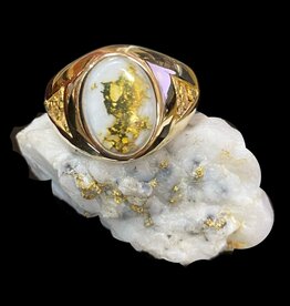 Gold Quartz Ring RM595Q 11