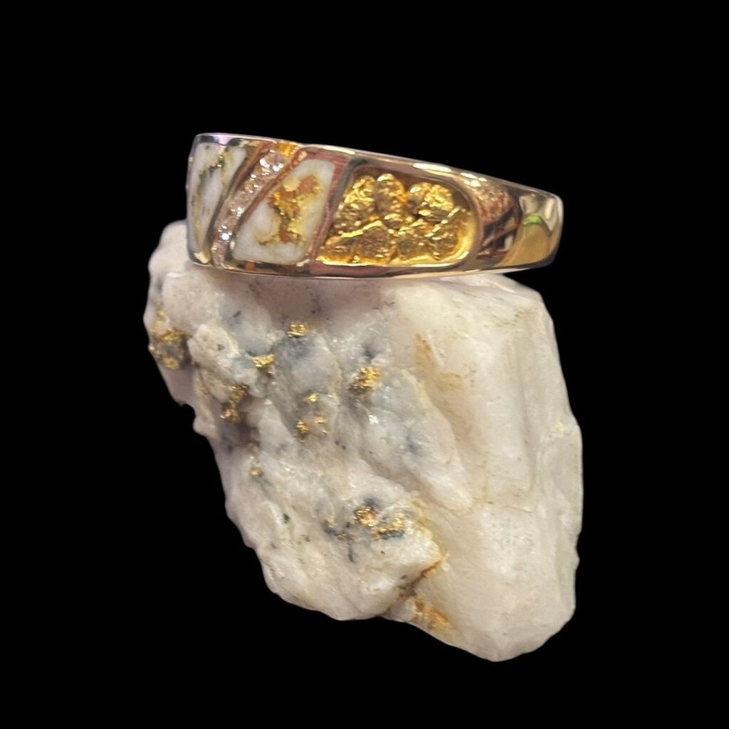 Gold Quartz Ring RM731SD10NQ - 10