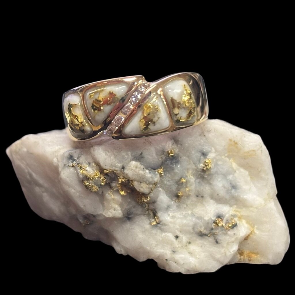 Gold Quartz Ring RLBS1097DQ - 7.5