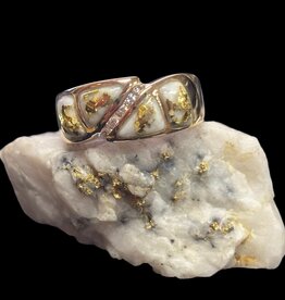 Gold Quartz Ring RLBS1097DQ - 7.5