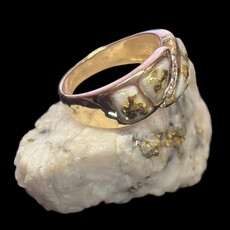 Gold Quartz Ring RLBS1097DQ - 7.5