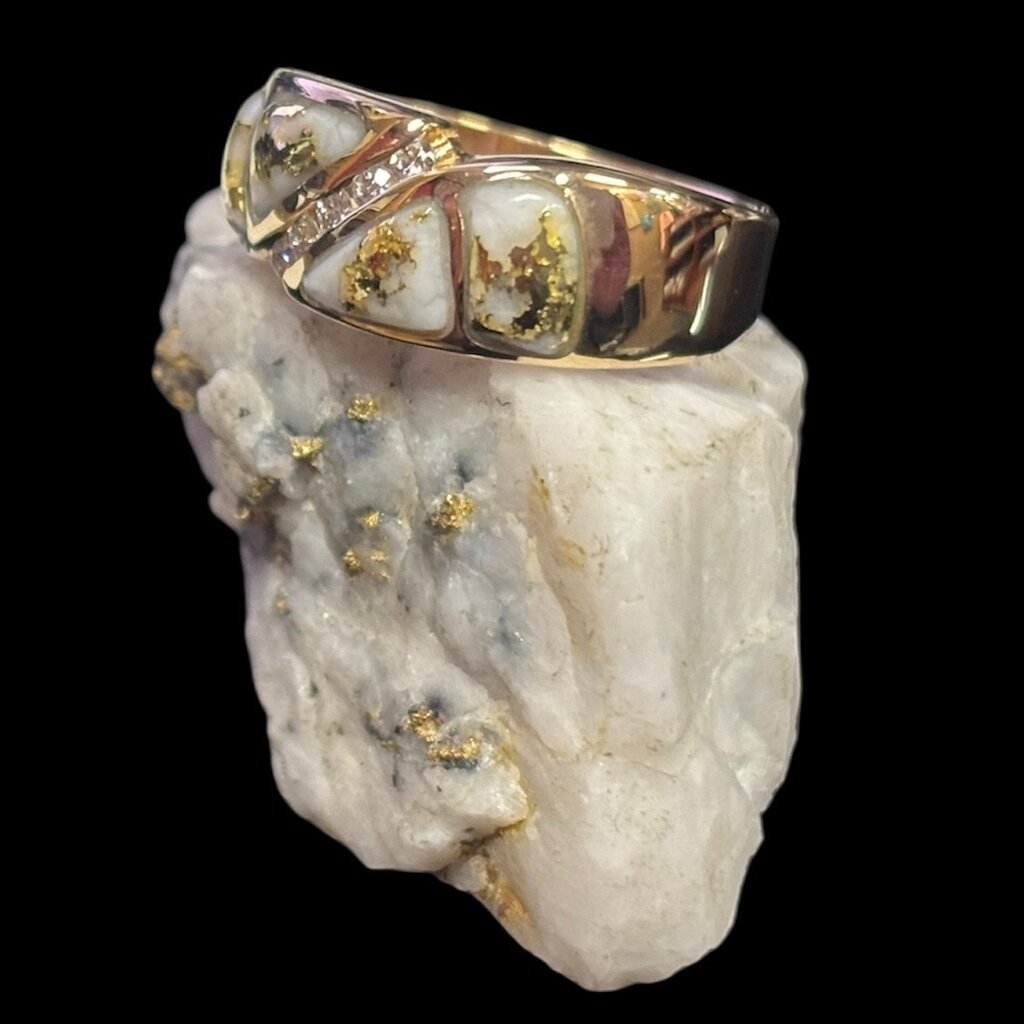 Gold Quartz Ring RLBS1097DQ - 7.5