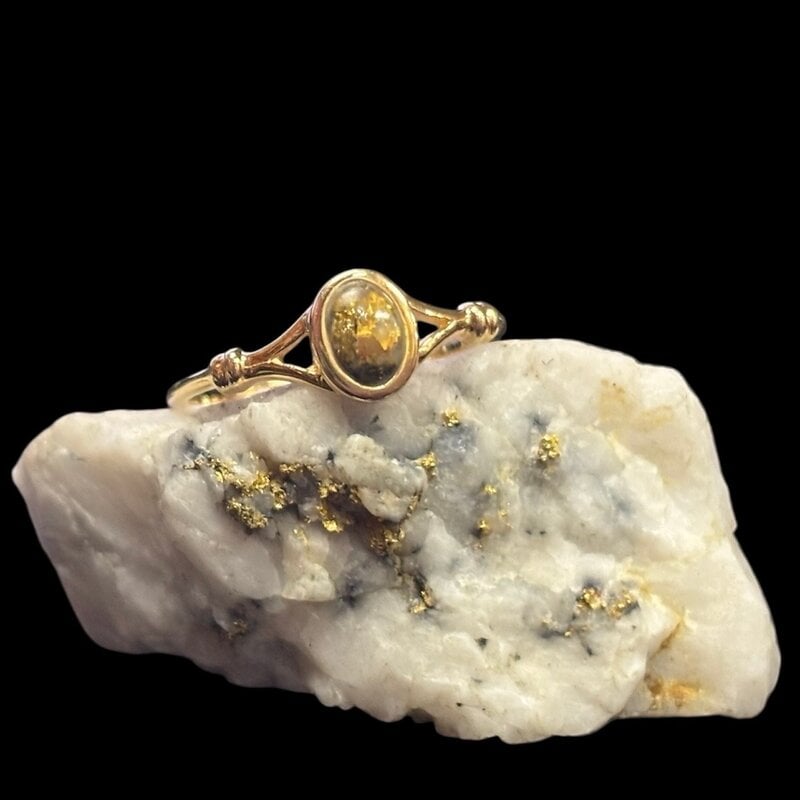 Gold Quartz Ring RL725Q - 7